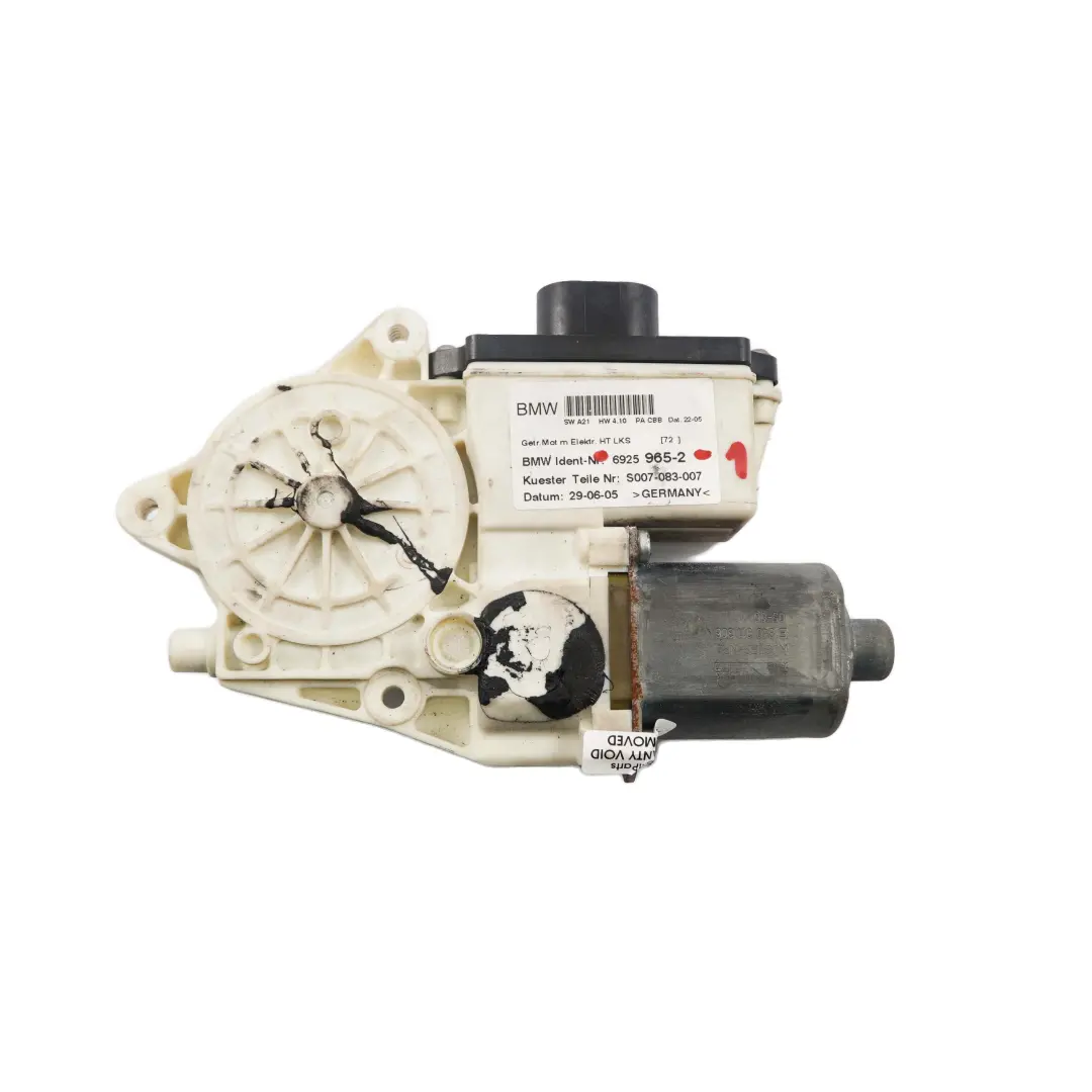 Moteur Leve Vitre Window Motor Arriere Gauche Porte pour BMW X3 E83 à propos du numéro de pièce 6925965 BMW X3 E83 Moteur Leve Vitre Window Motor Arriere Gauche Porte - SKU 6925965-1 - Numéro de pièce 6925965