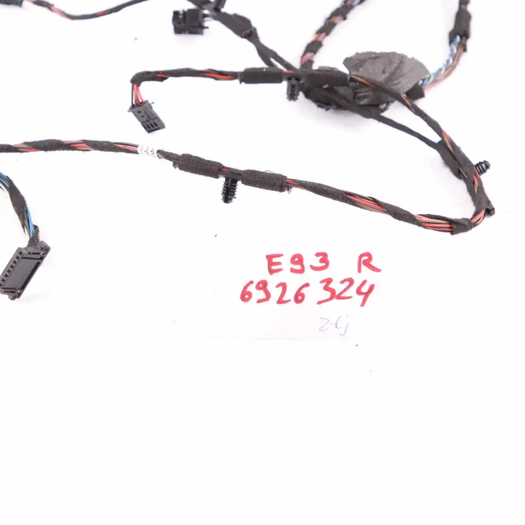 Door Cable BMW E93 Convertible Wiring Loom Front Cables Driver's Side to with Part number 6926324 Door Cable BMW E93 Convertible Wiring Loom Front Cables Driver's Side - SKU 6926324 - Part number 6926324