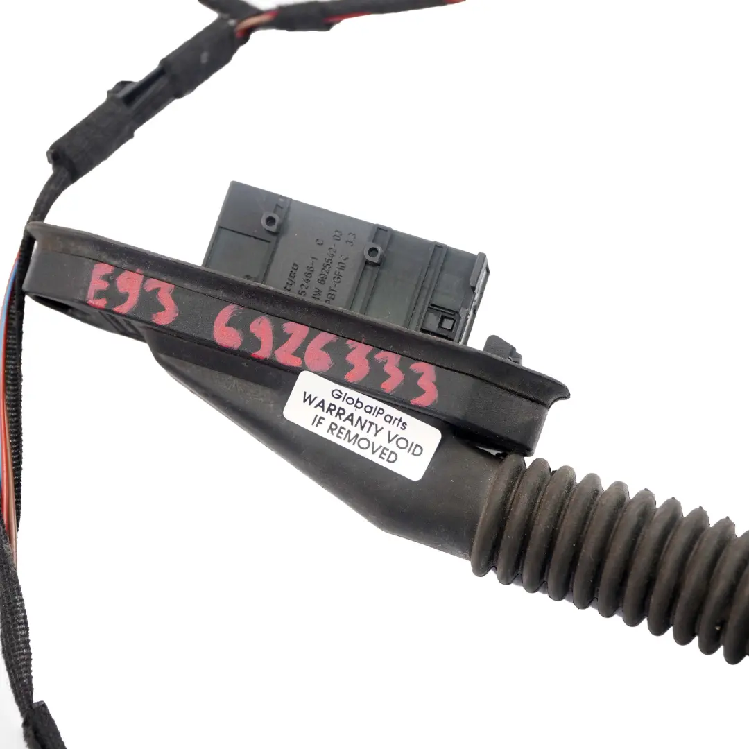 BMW E93 Cabrio Cablaggio Porta Lato Passeggero Anteriore Destro 6926332 - SKU 6926333 - Numero di parte 6926333