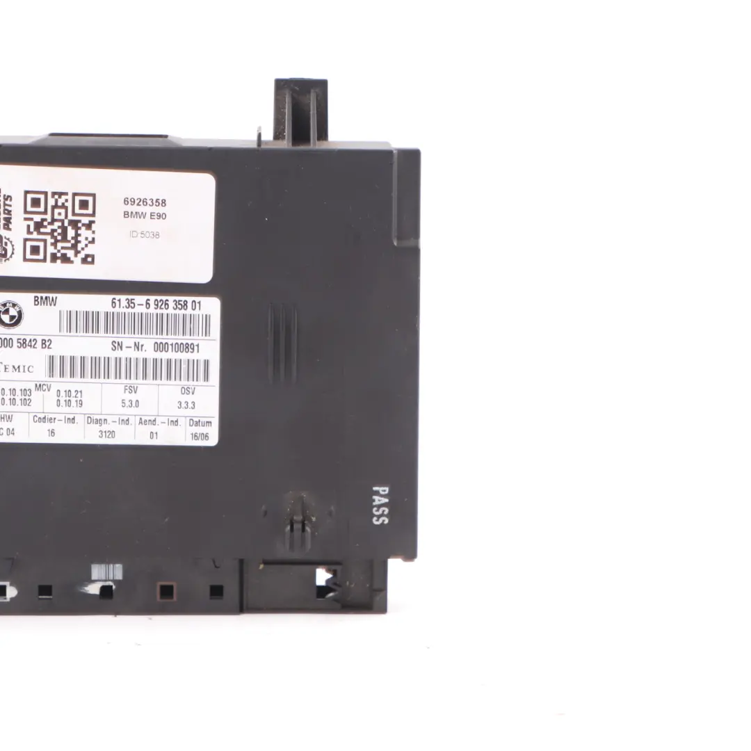 Front Seat Module Control Unit ECU to BMW E87 E90 E91 E92 with Part number 6926358 BMW E87 E90 E91 E92 Front Seat Module Control Unit ECU - SKU 6926358 - Part number 6926358
