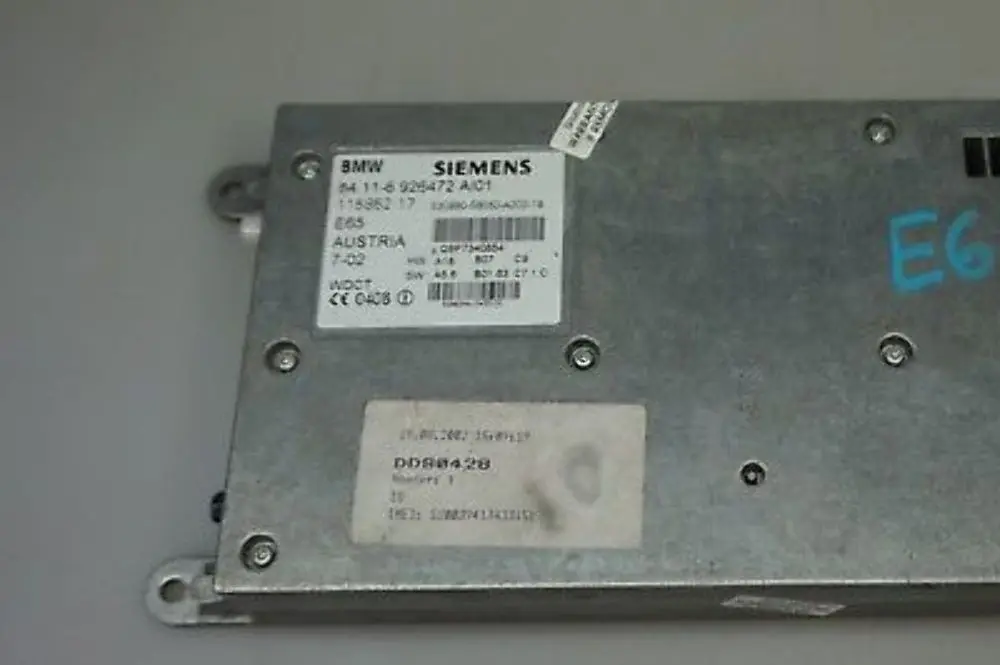 Phone Transmitter Receiver Module ECU SIEMENS to BMW E65 E66 E67 with Part number 6926472 BMW E65 E66 E67 Phone Transmitter Receiver Module ECU SIEMENS - SKU 6926472 - Part number 6926472