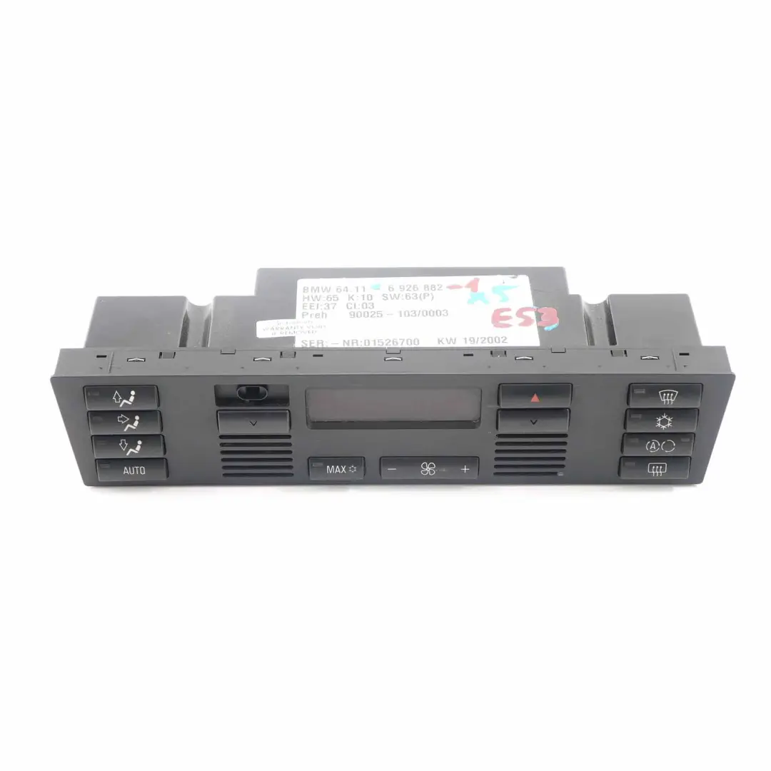 BMW X5 E53 Automatic Air Conditioning Control Unit Module - SKU 6926882-1 - Part number 6926882