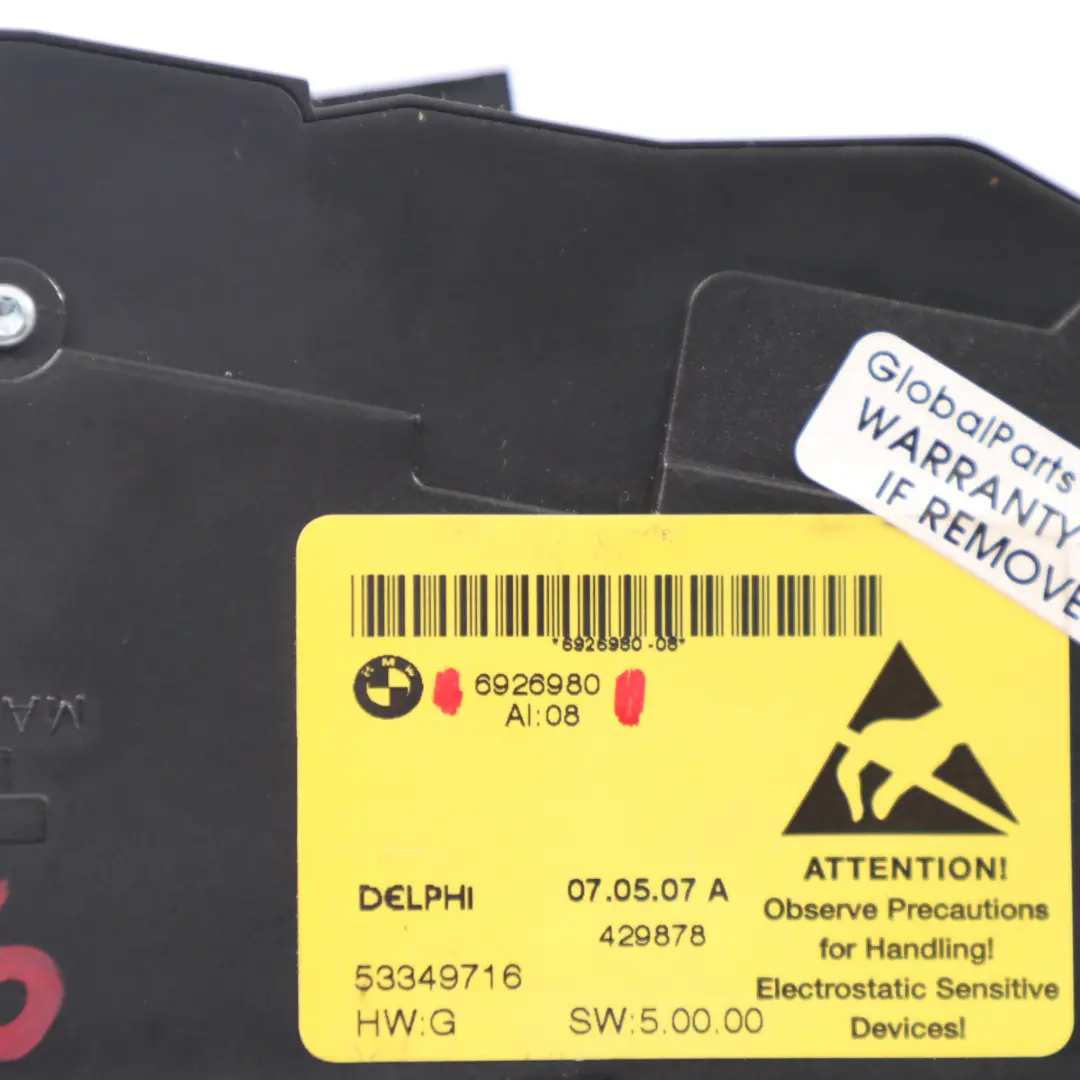  Interruttore regolazione sedile BMW E60 E61 anteriore destro controllo - SKU 6926980 - Numero di parte 6926980