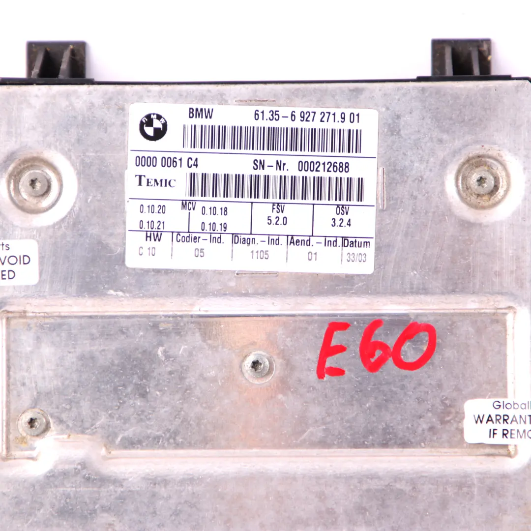 BMW E60 Modulo di controllo sedili anteriori - SKU 6927271 - Numero di parte 6927271
