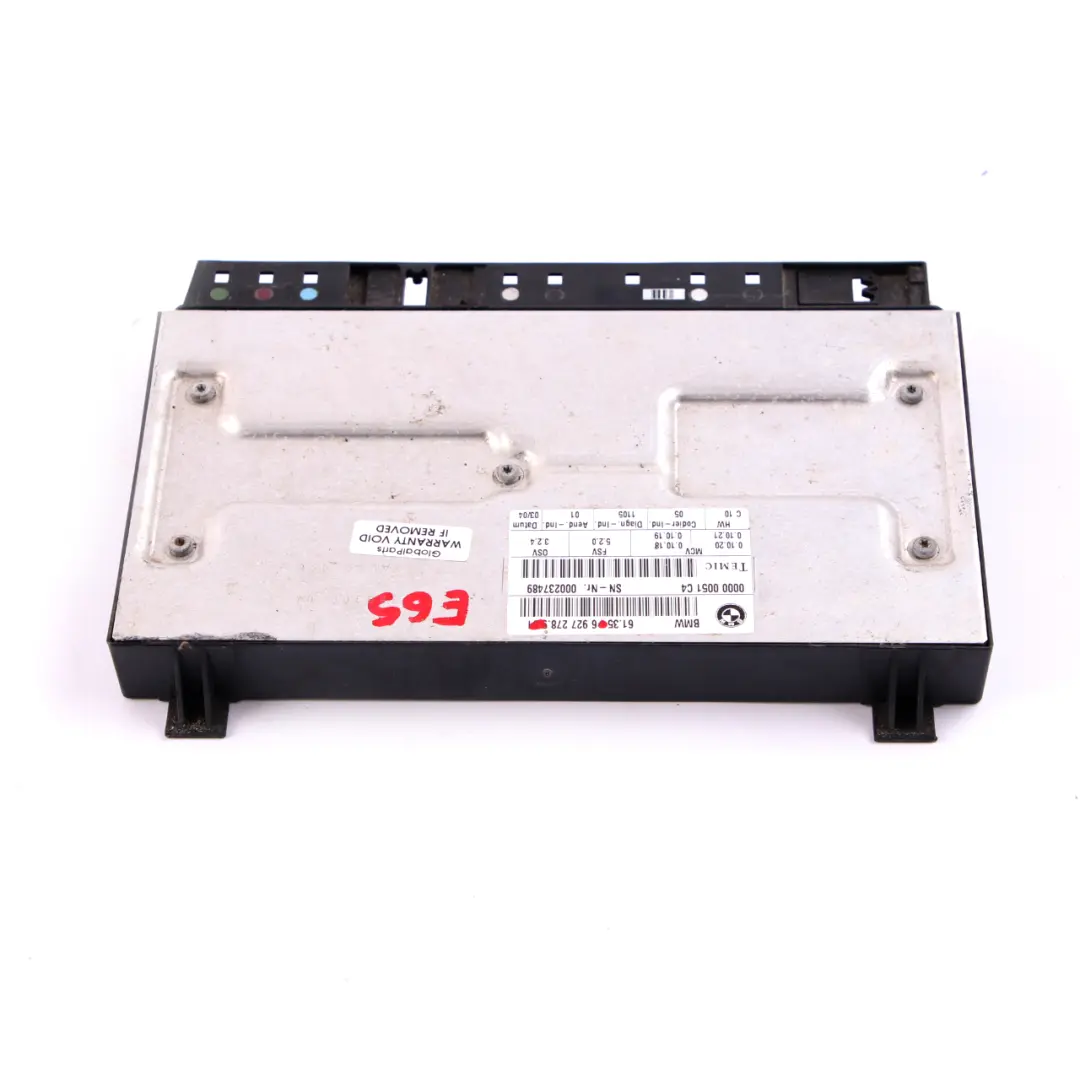 Front Seat Control Module Unit Ecu to BMW 5 7 Series E60 E61 E65 E66 with Part number 6927278 BMW 5 7 Series E60 E61 E65 E66 Front Seat Control Module Unit Ecu - SKU 6927278 - Part number 6927278