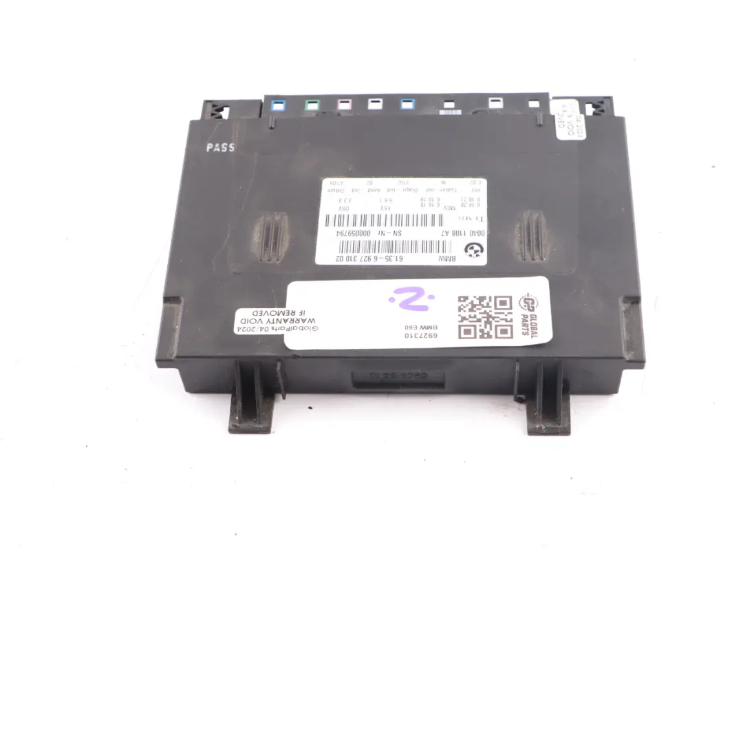 Control Unit Module Left Right N/O/S Temic 6927270 to BMW E60 Seat with Part number 6927310 BMW E60 Seat Control Unit Module Left Right N/O/S Temic 6927270 - SKU 6927310 - Part number 6927310