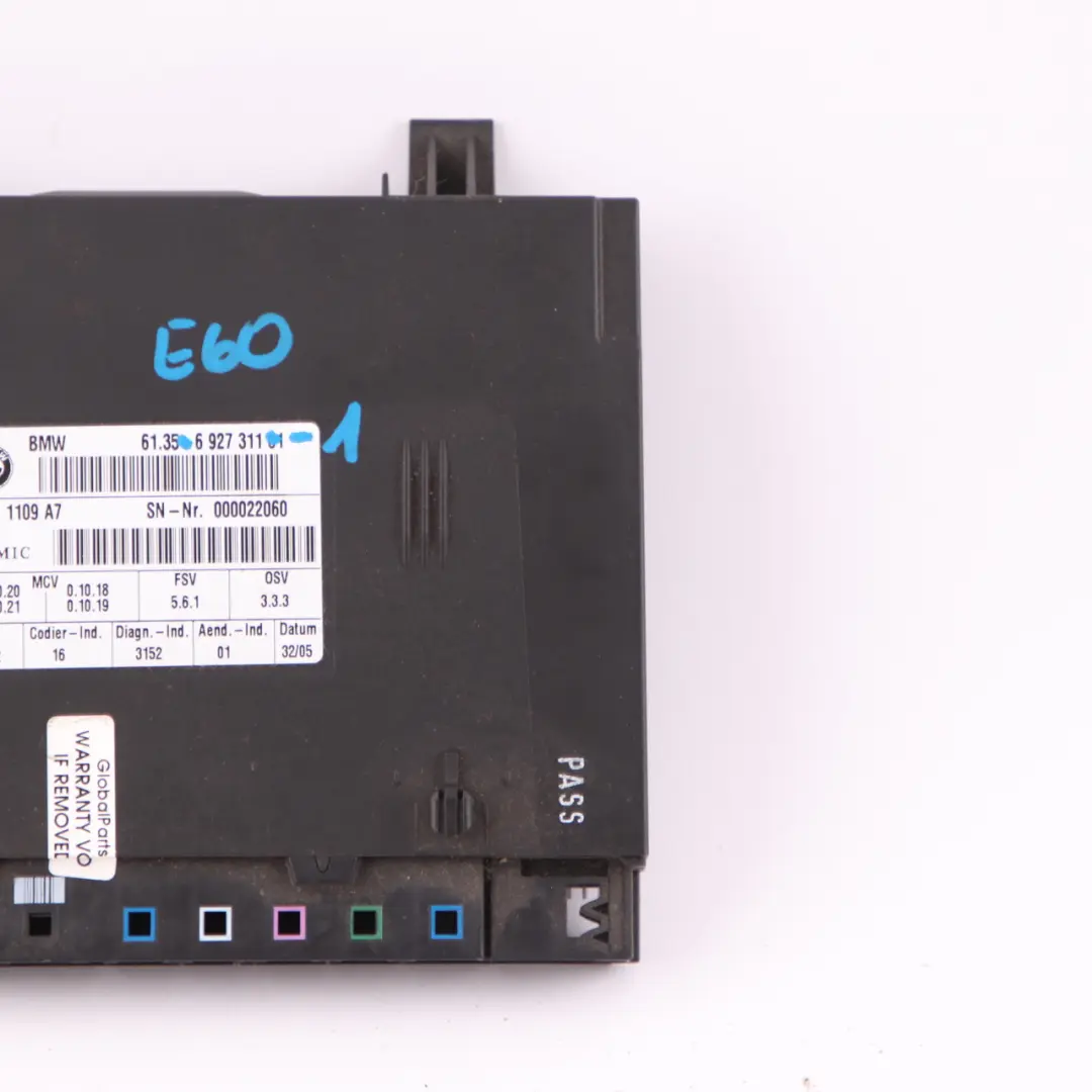 BMW E60 Asiento Delantero Unidad De Control Módulo Controlador ECU - SKU 6927311 - Número de pieza 6927311