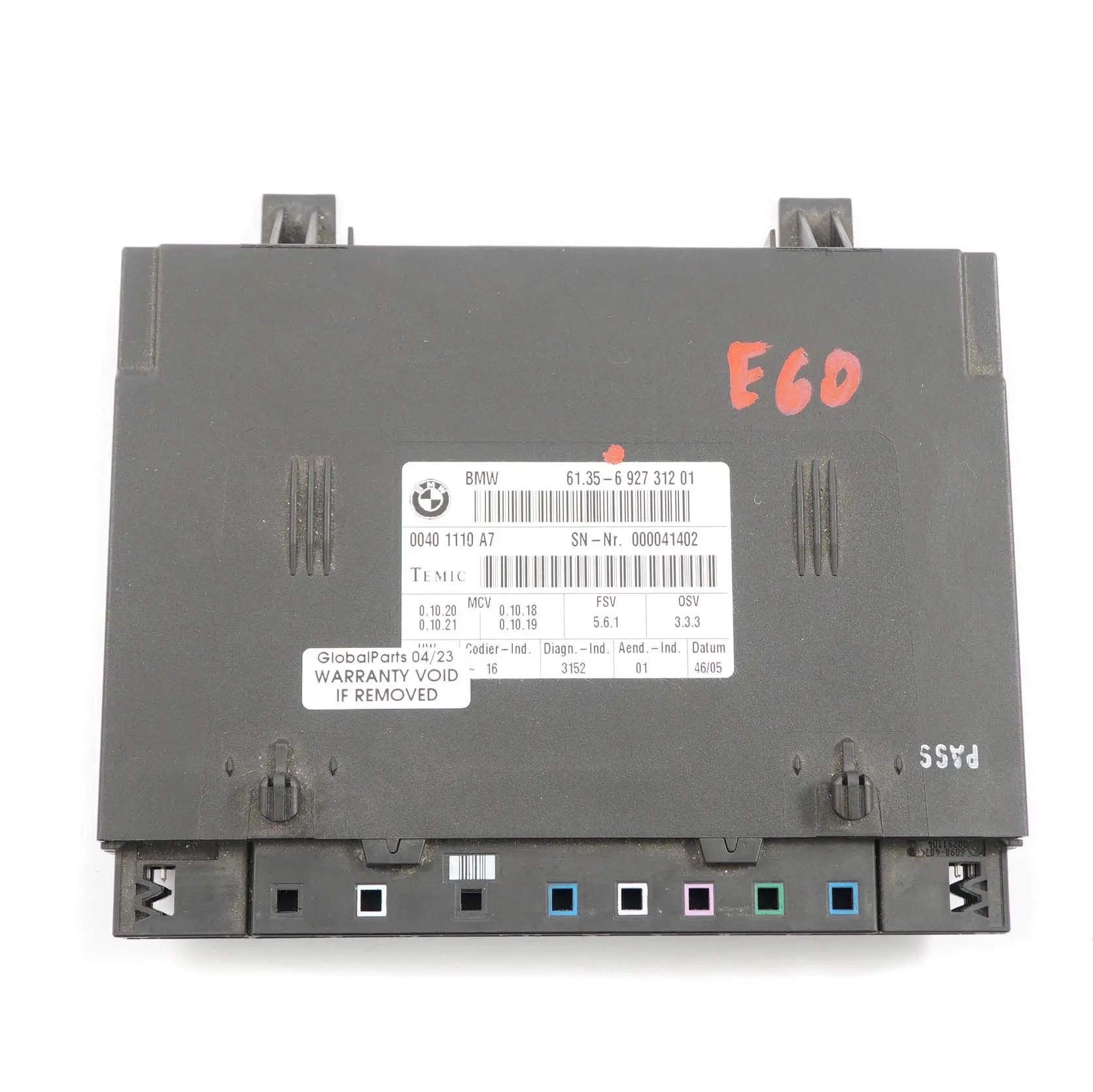 BMW E60 E61 E65 E66 Appareil de Commande pour Avant Module de Siege 6927312