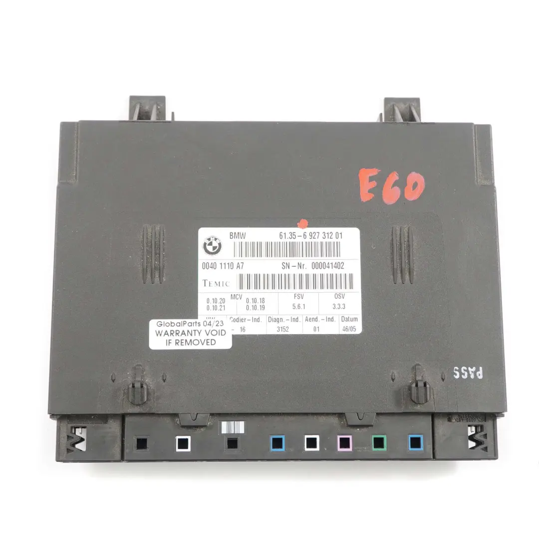 Seat Module BMW E60 E61 E65 E66 Front Seat Control Unit Module ECU - SKU 6927312-1 - Part number 6927312