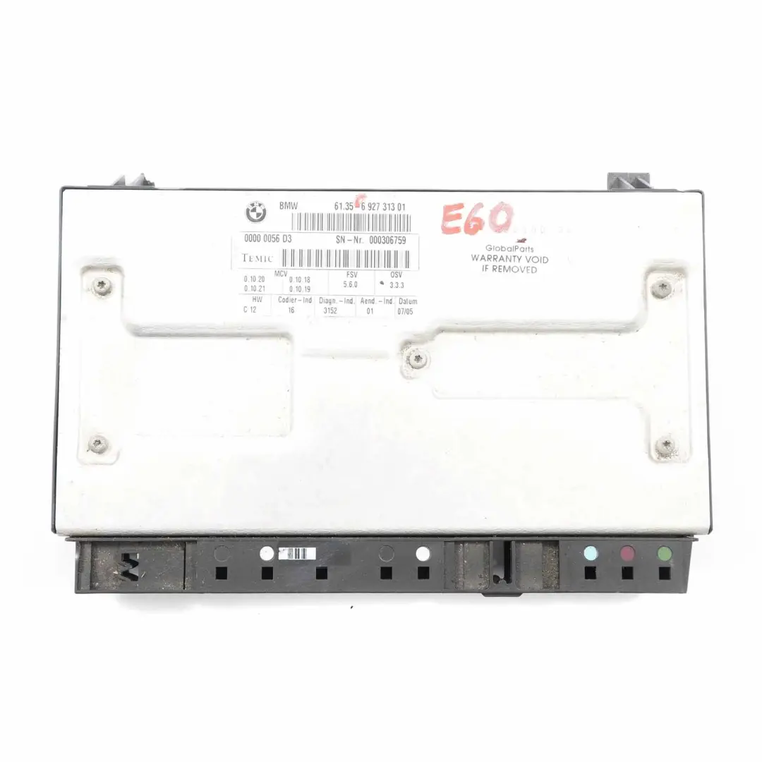 Modulo Sedile BMW E60 E61 E65 E66 Unità Di Controllo Anteriore ECU per con numero di parte 6927313 Modulo Sedile BMW E60 E61 E65 E66 Unità Di Controllo Anteriore ECU - SKU 6927313 - Numero di parte 6927313