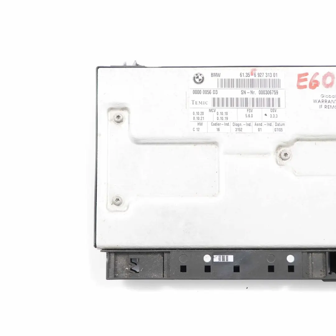 Seat Module BMW E60 E61 E65 E66 Front Control Unit ECU - SKU 6927313 - Part number 6927313
