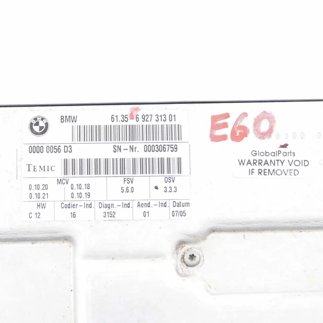 Seat Module BMW E60 E61 E65 E66 Front Control Unit ECU - SKU 6927313 - Part number 6927313