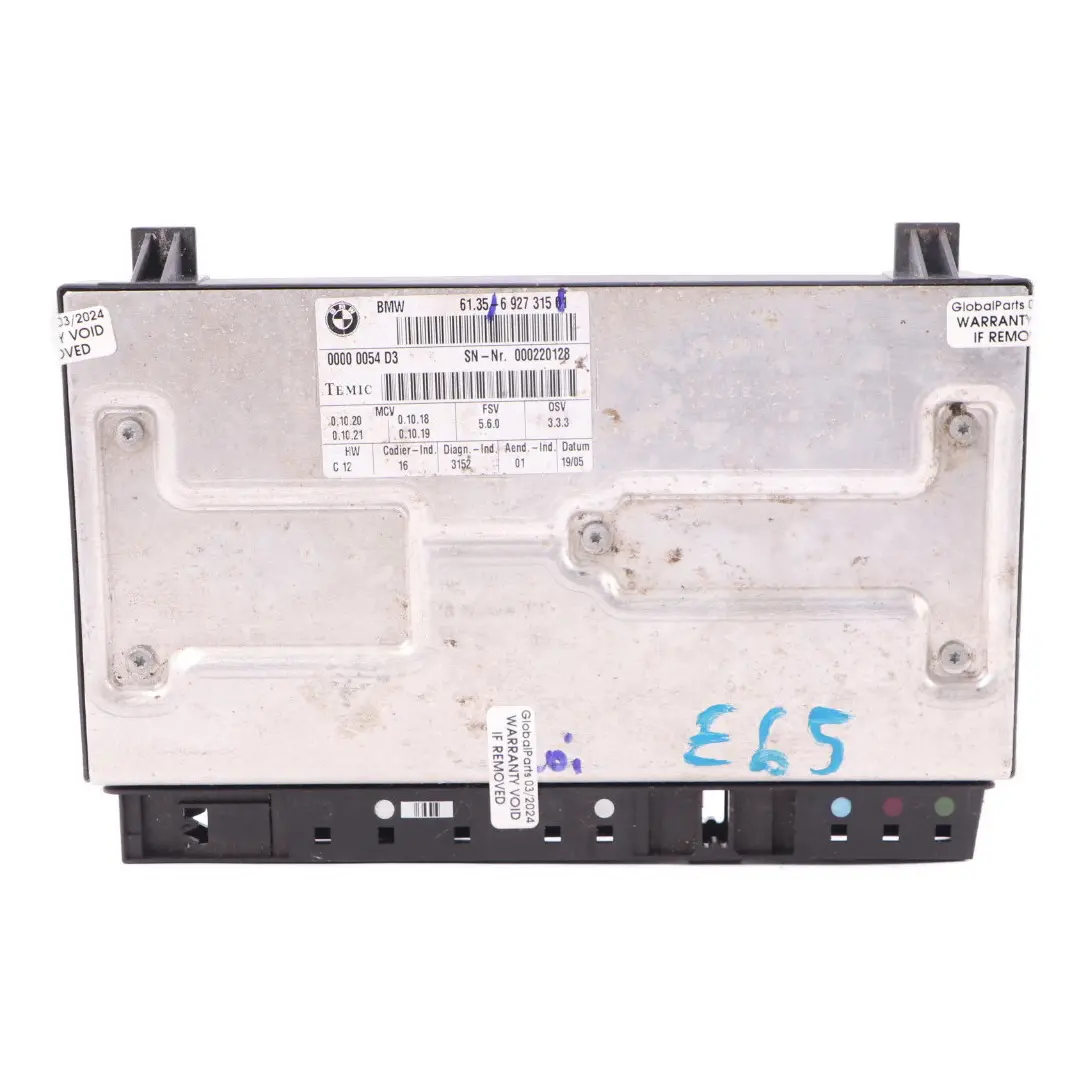 Módulo Seat BMW E60 E61 E65 E66 Unidad de Control Delantera ECU 6927313