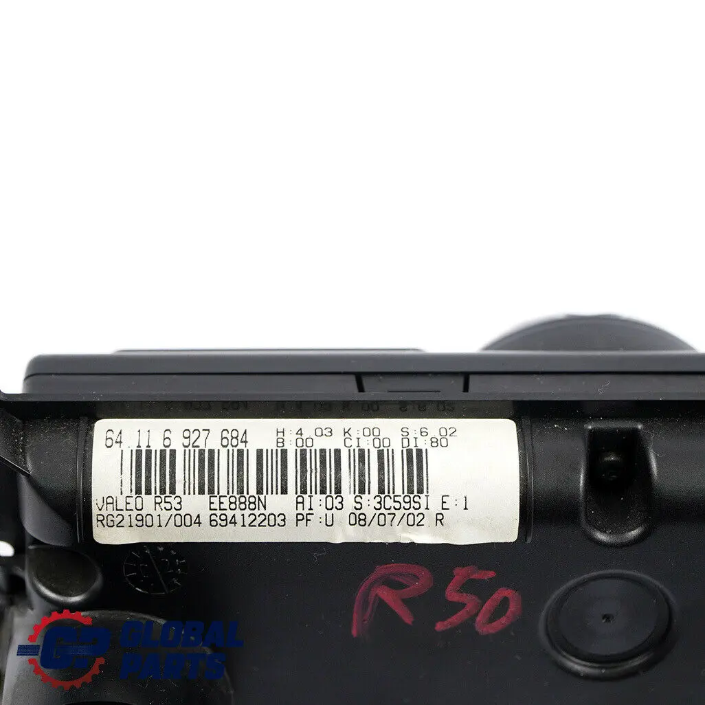 Conditioning Panel Mini R50 R53 Automatic Heater Control to Air with Part number 6927684 Air Conditioning Panel Mini R50 R53 Automatic Heater Control - SKU 6927684-1 - Part number 6927684