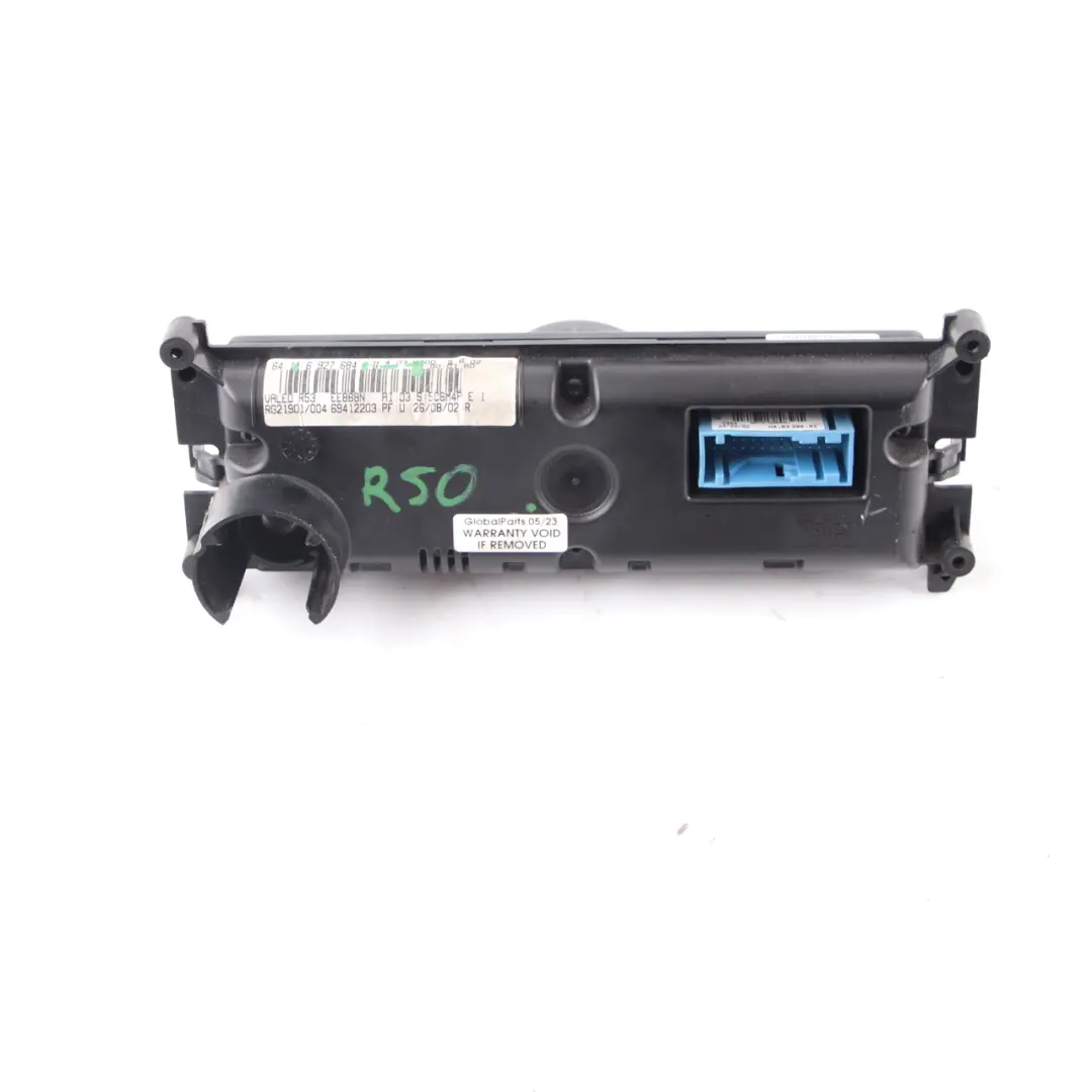 Calentador Automático Panel Control Aire Acondicionado para Mini R50 R53 con número de pieza 6927684 Mini R50 R53 Calentador Automático Panel Control Aire Acondicionado - SKU 6927684-1 - Número de pieza 6927684