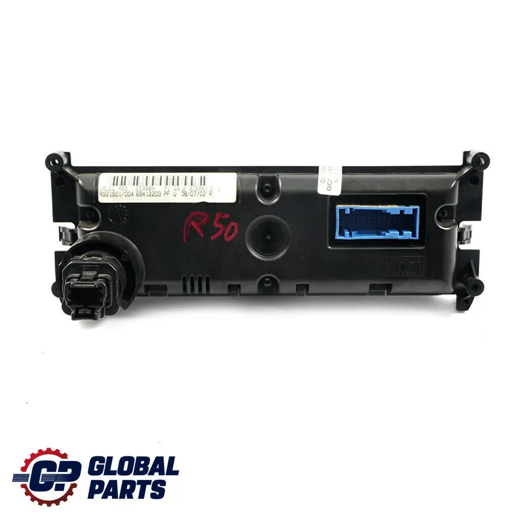Calentador Automático Panel Control Aire Acondicionado para Mini R50 R53 con número de pieza 6927684 Mini R50 R53 Calentador Automático Panel Control Aire Acondicionado - SKU 6927684 - Número de pieza 6927684