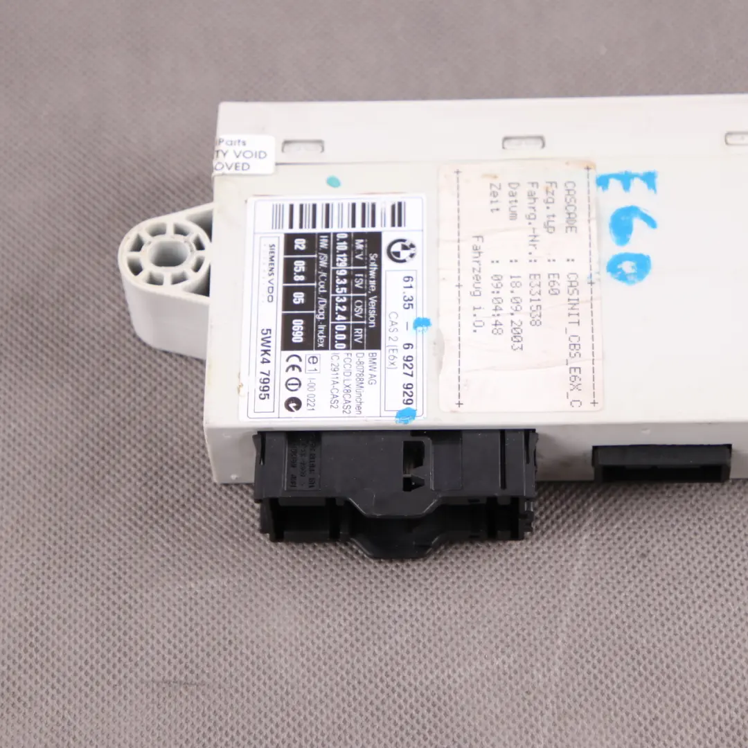CAS2 Moduł Sterownik CAS2 ECU do BMW E60 E61 E63 E64 o numerze 6927929 BMW E60 E61 E63 E64 CAS2 Moduł Sterownik CAS2 ECU - SKU 6927929 - Numer Części 6927929