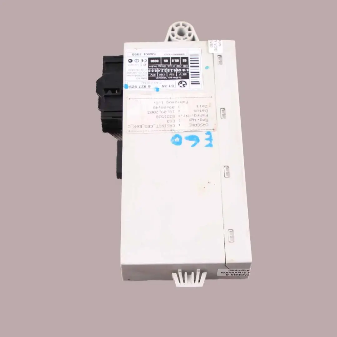 Unité De Commande BMW E60 E61 E63 E64 CAS2 Module ECU pour à propos du numéro de pièce 6927929 Unité De Commande BMW E60 E61 E63 E64 CAS2 Module ECU - SKU 6927929 - Numéro de pièce 6927929