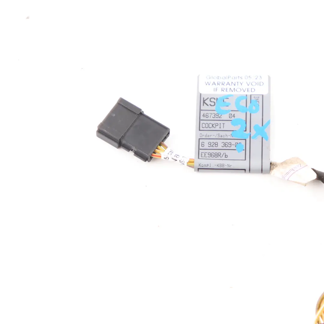 BMW E60 Salpicadero Solar Receptor Sensor Enchufe Cableado - SKU 6928369 - Número de pieza 6928369