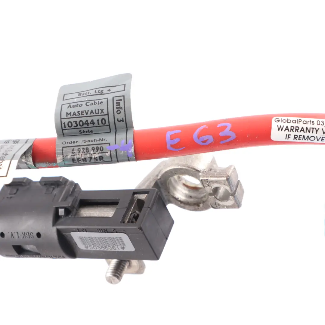 Battery Cable BMW E63 E64 Positive Plus Pole Lead Terminal Wiring - SKU 6928990-4 - Part number 6928990