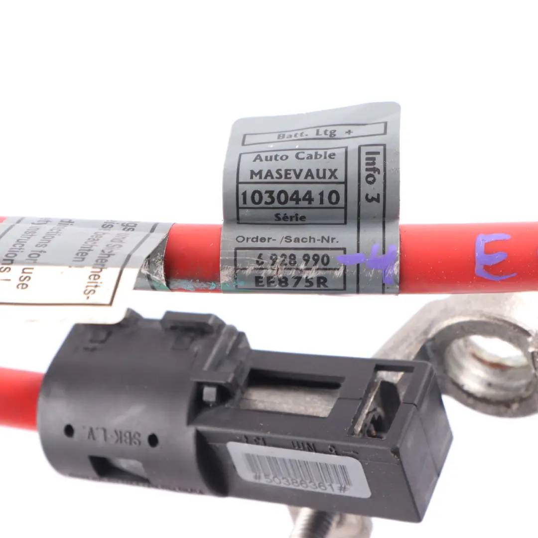 Battery Cable BMW E63 E64 Positive Plus Pole Lead Terminal Wiring - SKU 6928990-4 - Part number 6928990