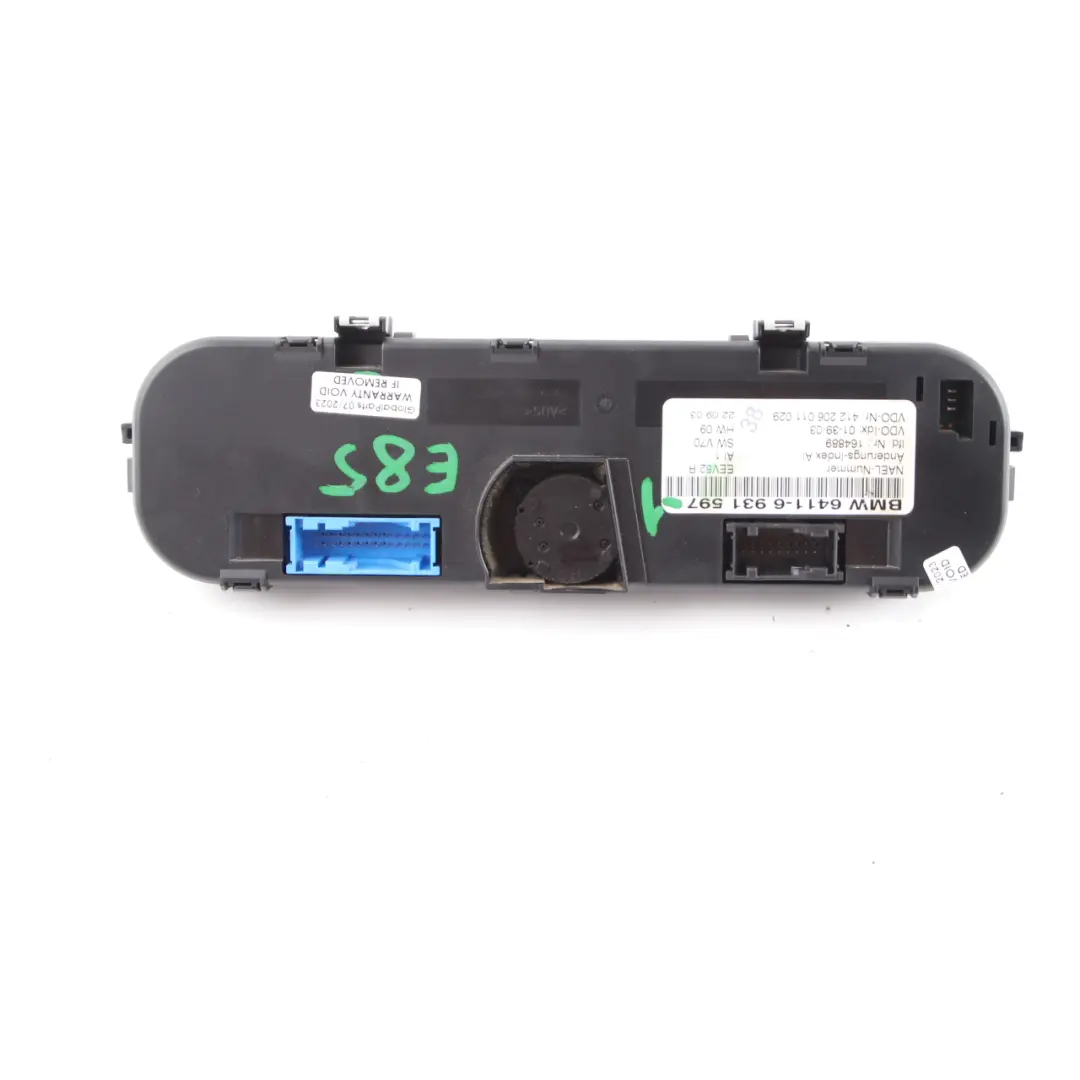 BMW Z4 er E85 Bedienteil Klimaautomatik Schwarz 6411 - SKU 6931597-1 - Teilenummer 6931597