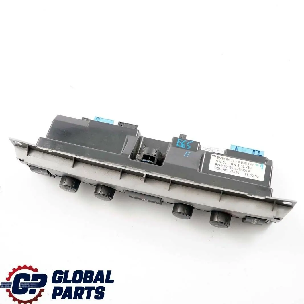 Conditioning Control Panel Switch Unit 6932147 to BMW 7 Series E65 Automatic Air with Part number 6953185 BMW 7 Series E65 Automatic Air Conditioning Control Panel Switch Unit 6932147 - SKU 6932147-1 - Part number 6953185