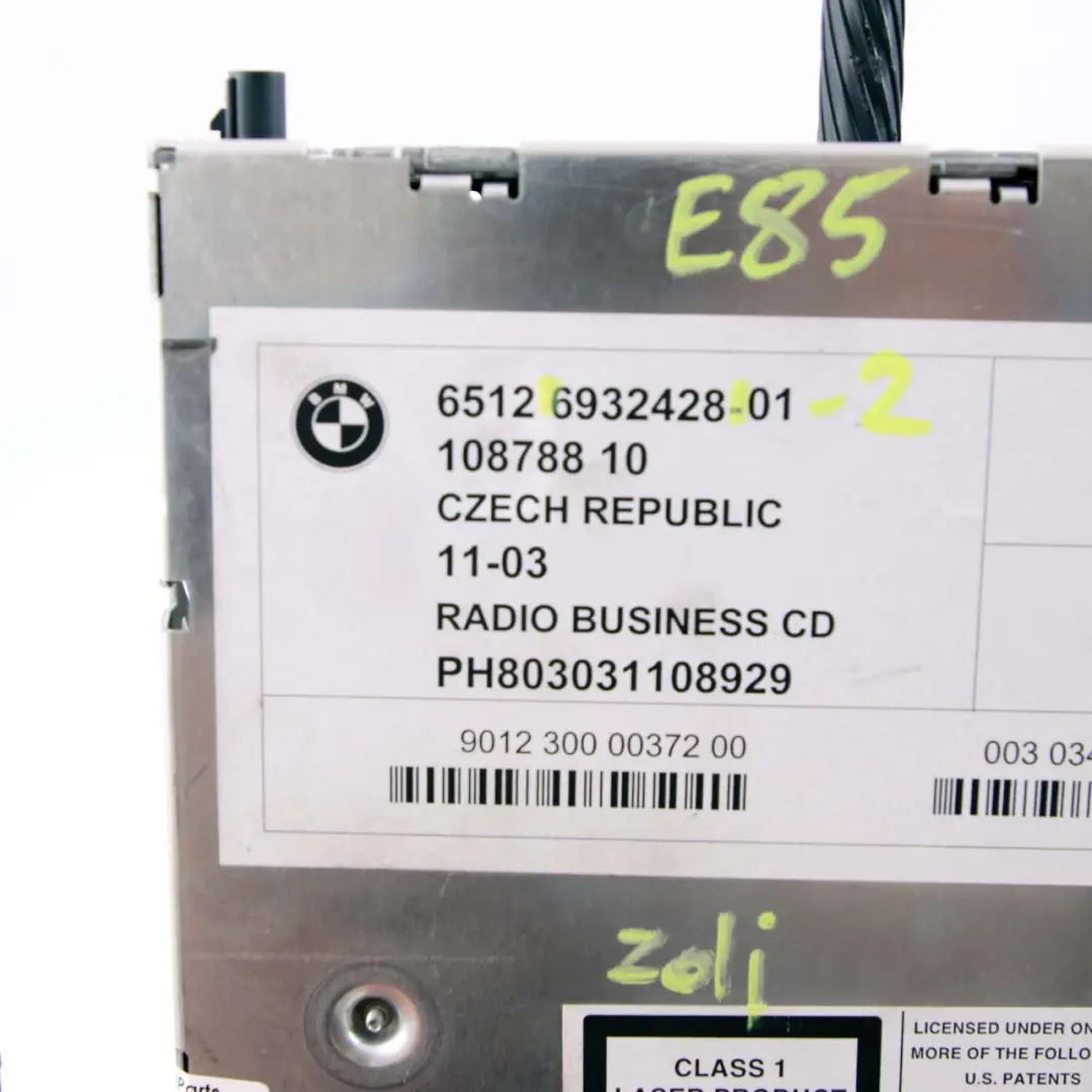 Radio CD BMW X3 E83 Z4 E85 E86 Business Player Control Unit Module to with Part number 6932428 Radio CD BMW X3 E83 Z4 E85 E86 Business Player Control Unit Module - SKU 6932428-2 - Part number 6932428