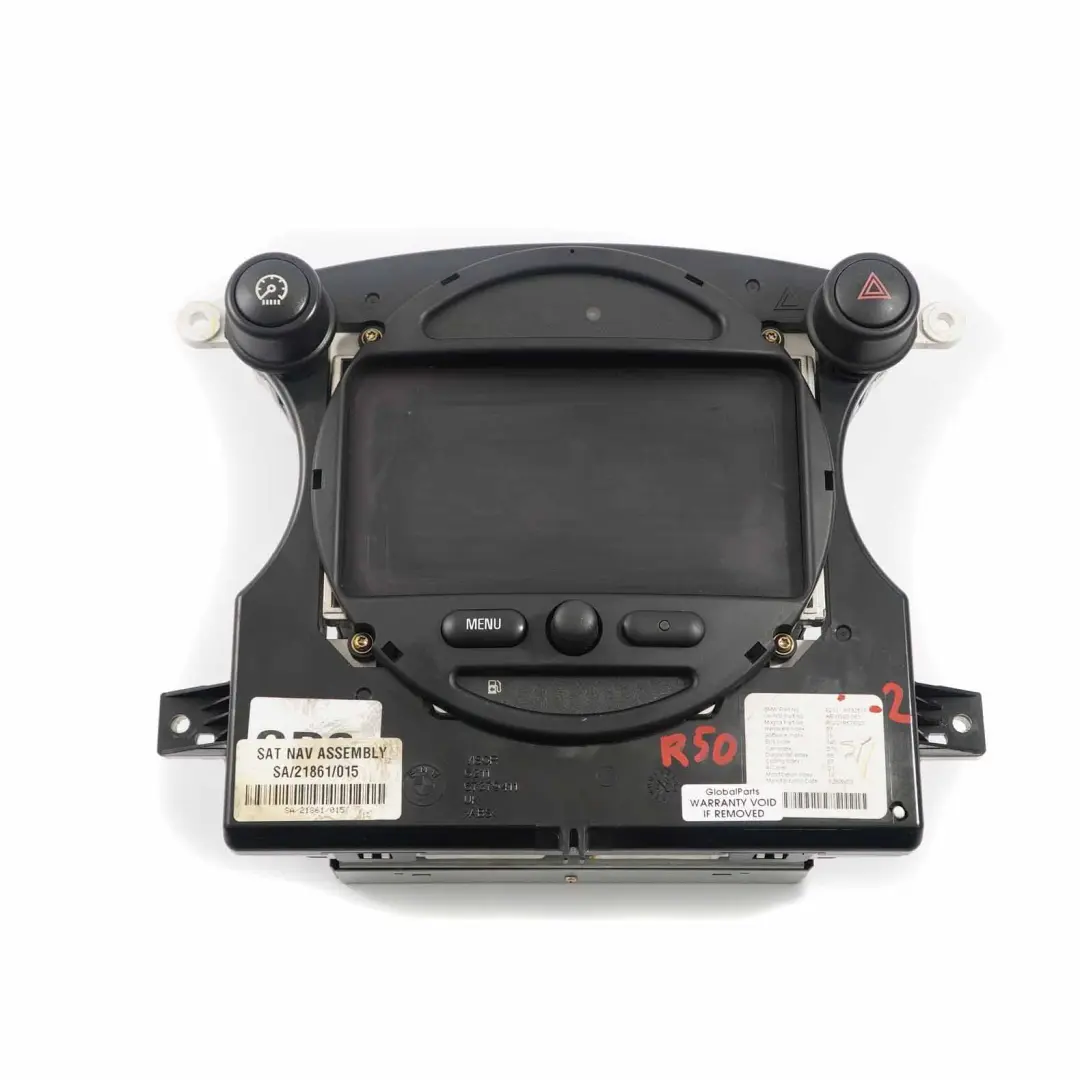  Écran Tableau Bord Mini R50 R52 Sat Nav GPS Navigation Satellite Head 6932510 - SKU 6932510-2 - Numéro de pièce 6972084