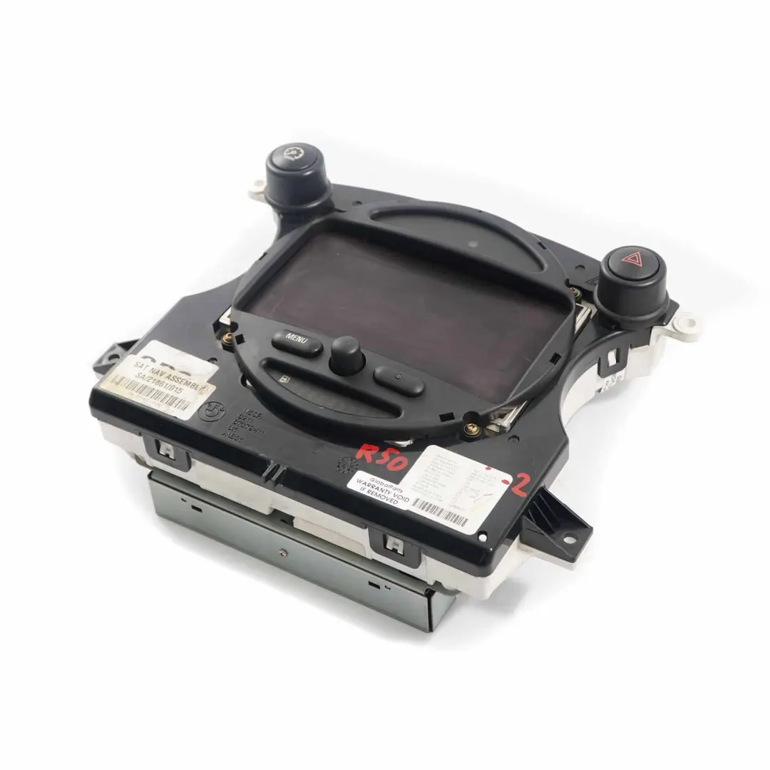 Dashboard-Anzeige Mini R50 R52 Sat Nav GPS Satellitennavigation Kopf 6932510 für mit Teilenummer 6972084 Dashboard-Anzeige Mini R50 R52 Sat Nav GPS Satellitennavigation Kopf 6932510 - SKU 6932510-2 - Teilenummer 6972084