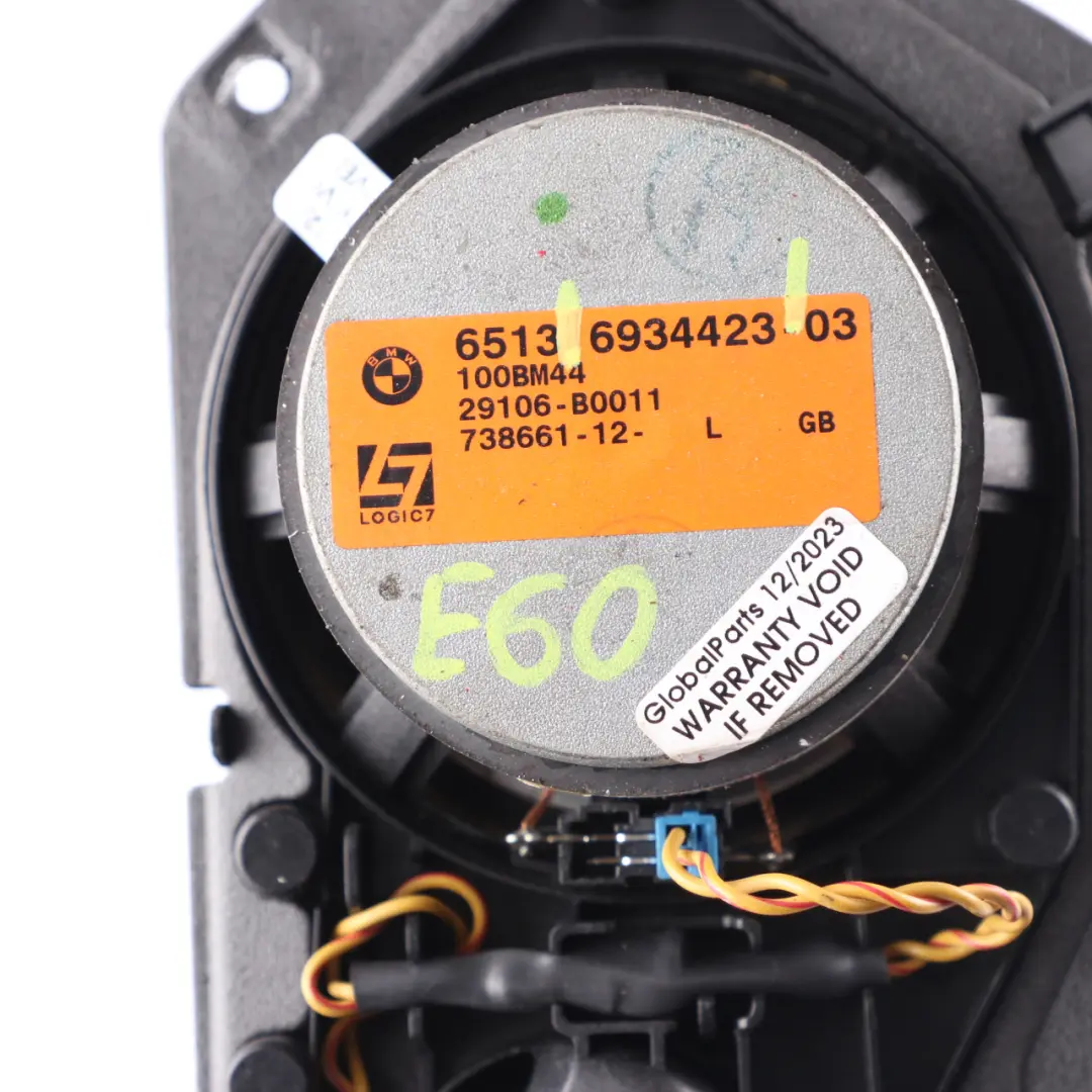 Headlining Loudspeaker HiFi Logic7 L7 Left N/S Audio Speaker to BMW E61 with Part number 6934423 BMW E61 Headlining Loudspeaker HiFi Logic7 L7 Left N/S Audio Speaker - SKU 6934423 - Part number 6934423