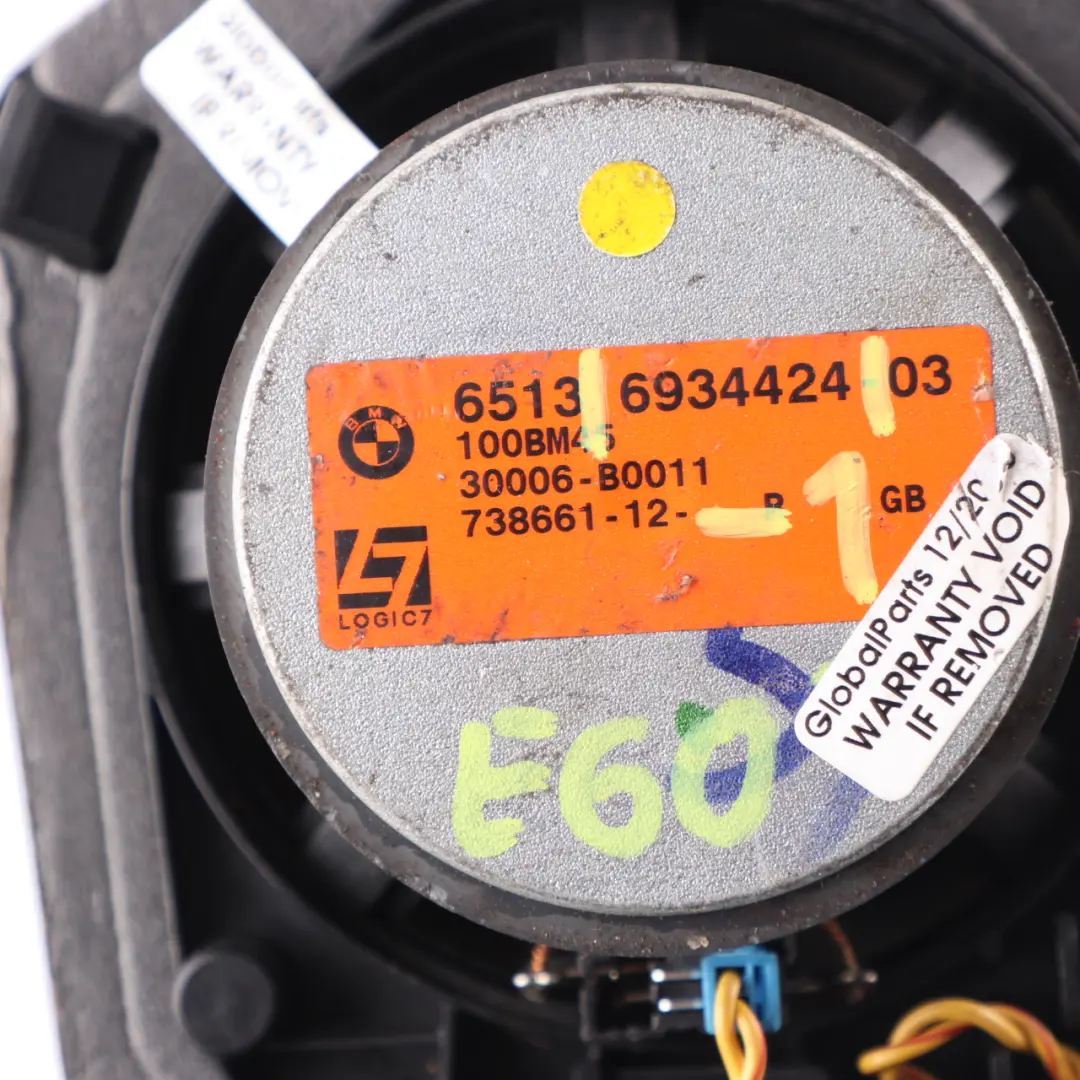 Headlining Loudspeaker HiFi Logic7 L7 Right O/S Audio Speaker to BMW E61 with Part number 6934424 BMW E61 Headlining Loudspeaker HiFi Logic7 L7 Right O/S Audio Speaker - SKU 6934424 - Part number 6934424