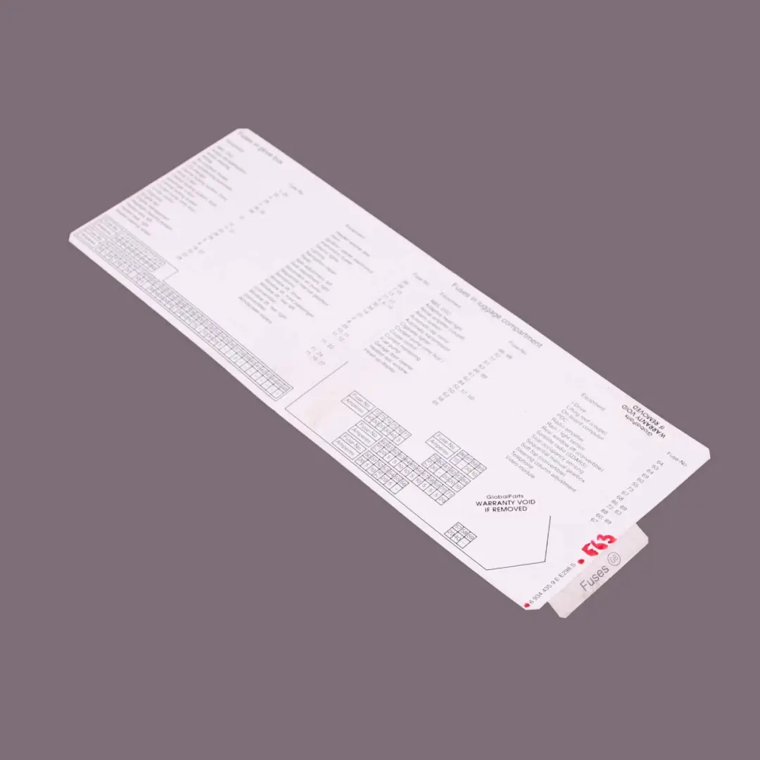 Map Card Fuse Box Grouping Diagram to BMW 6 Series E63 E64 with Part number 6934435 BMW 6 Series E63 E64 Map Card Fuse Box Grouping Diagram - SKU 6934435 - Part number 6934435