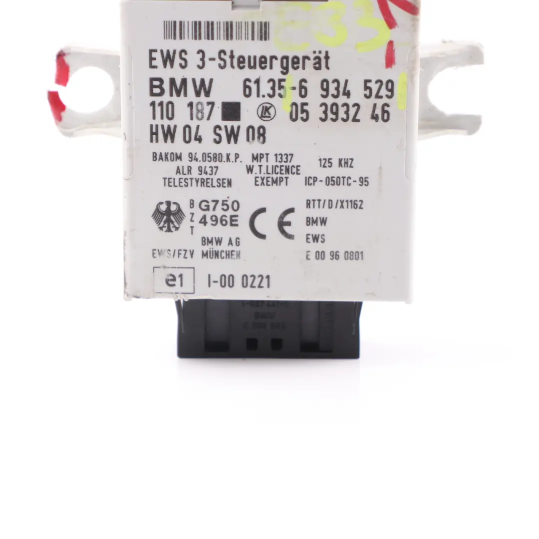 BMW X3 X5 E53 E83 EWS III Central Locking Immobilizer Module ECU 6934529 - SKU 6934529-1 - Part number 6985565