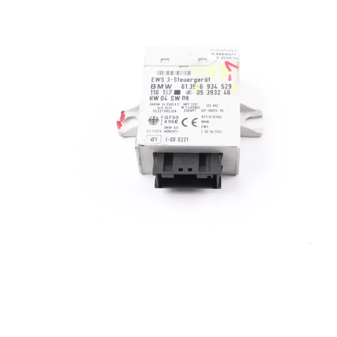 BMW X3 X5 E53 E83 EWS III Central Locking Immobilizer Module ECU 6934529 - SKU 6934529-1 - Part number 6985565