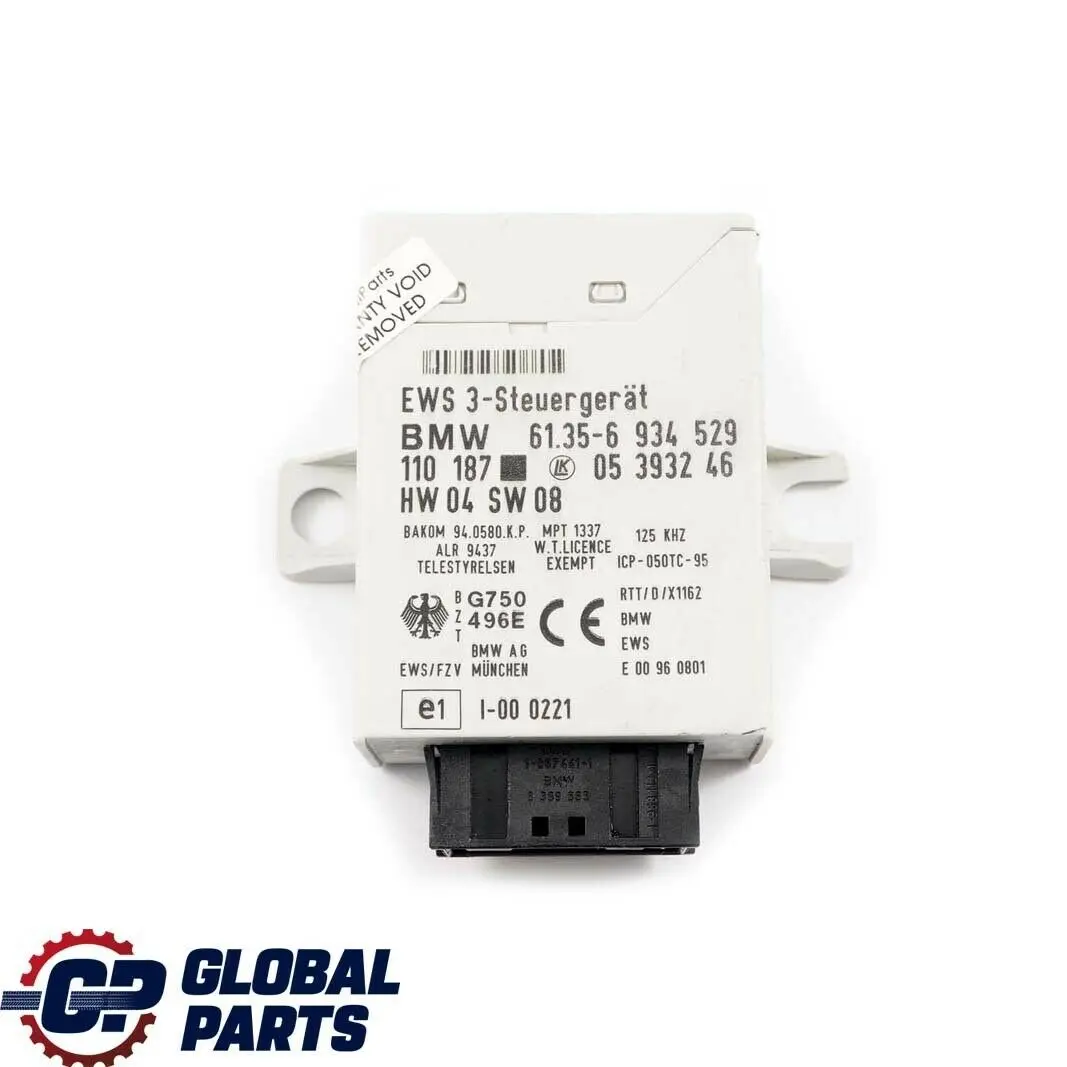 Steuergerät EWS III 6135 für BMW X3 X5 er E53 E83 mit Teilenummer 6934529 BMW X3 X5 er E53 E83 Steuergerät EWS III 6135 - SKU 6934529 - Teilenummer 6934529