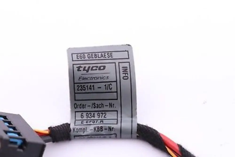 BMW E60 Kabel Przewód Rezystora Dmuchawy Nawiewu - SKU 6934972 - Numer Części 61126934972