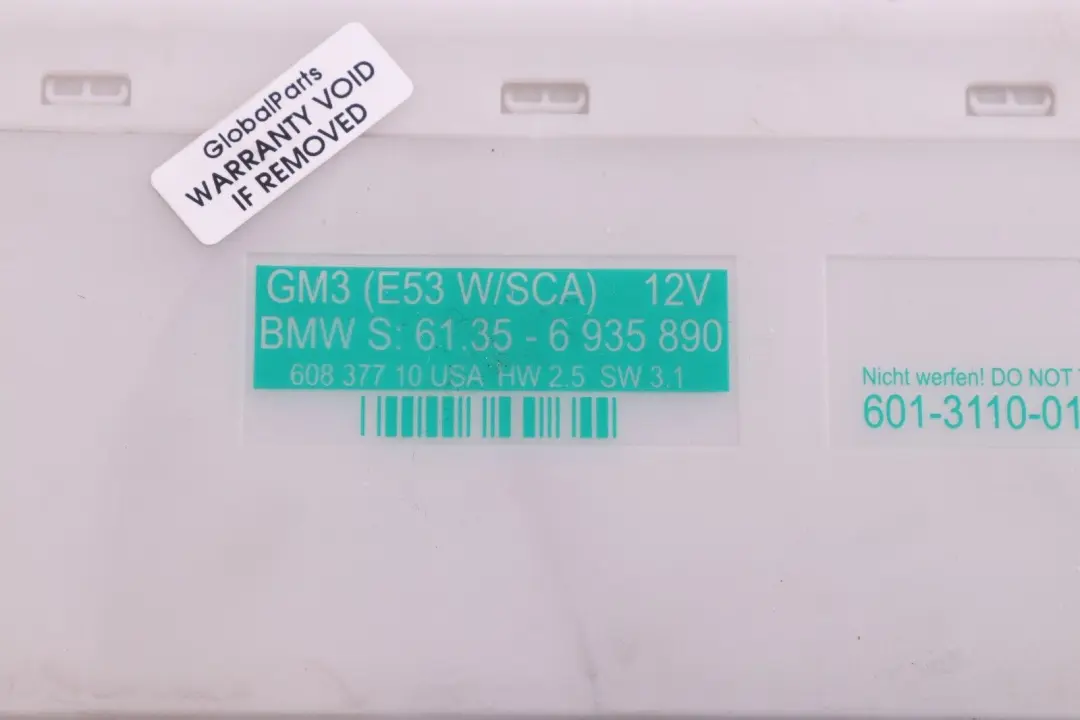 Basic Body Control Module Unit GM3 6135 to BMW E53 with Part number 6935890 BMW E53 Basic Body Control Module Unit GM3 6135 - SKU 6935890 - Part number 6935890