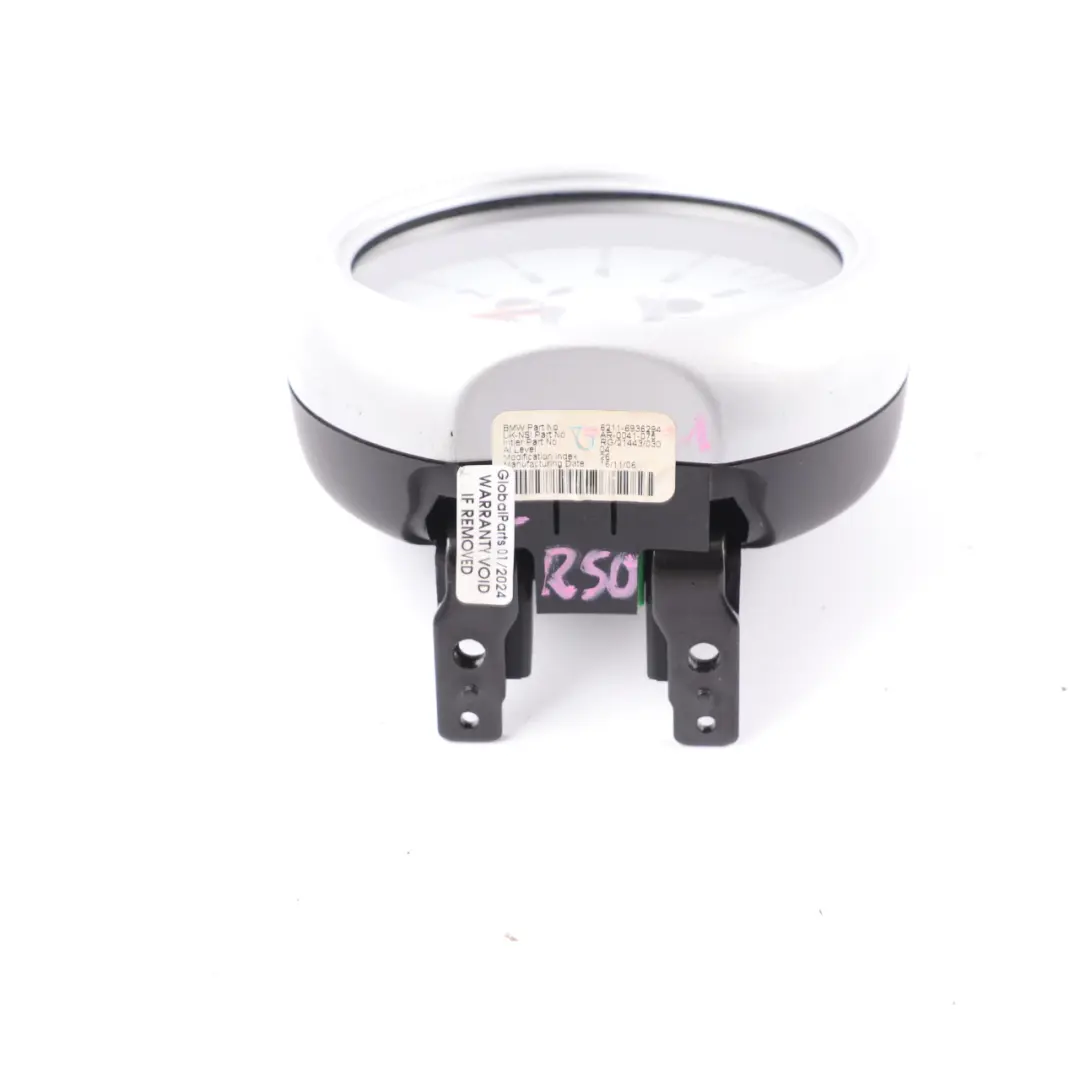 Tachometer Drehzahlmesser Zähler Silber 6936294 für Mini Cooper One R50 R53 mit Teilenummer 6924924 Mini Cooper One R50 R53 Tachometer Drehzahlmesser Zähler Silber 6936294 - SKU 6936294-1 - Teilenummer 6924924