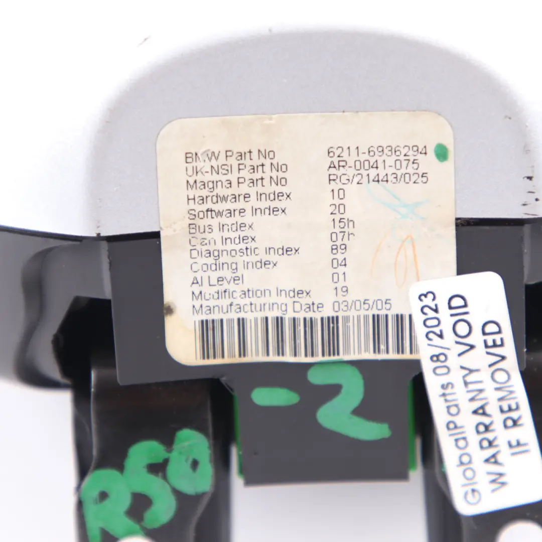 Tachymètre Jauge Mini Cooper One R50 R52 R53 Revolution Counter Argent 6936294 pour à propos du numéro de pièce 6924924 Tachymètre Jauge Mini Cooper One R50 R52 R53 Revolution Counter Argent 6936294 - SKU 6936294-2 - Numéro de pièce 6924924