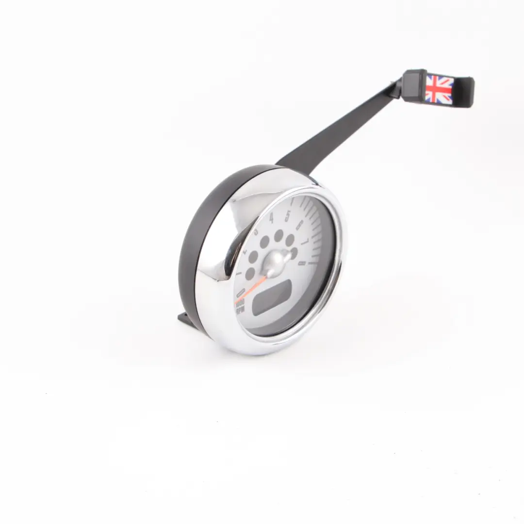 Tachometer Mini R50 R52 R53 Revolution Counter Chrom Phone Cradle Holder to with Part number 6936312 Tachometer Mini R50 R52 R53 Revolution Counter Chrom Phone Cradle Holder - SKU 6936312-2 - Part number 6936312