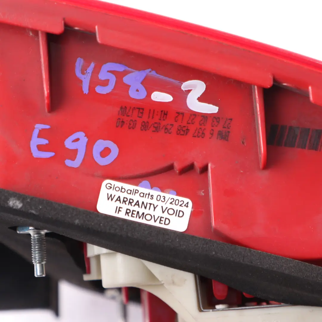 Back Lamp Light Right O/S Tail to BMW E90 Saloon Rear with Part number 6937458 BMW E90 Saloon Rear Back Lamp Light Right O/S Tail - SKU 6937458-2 - Part number 6937458