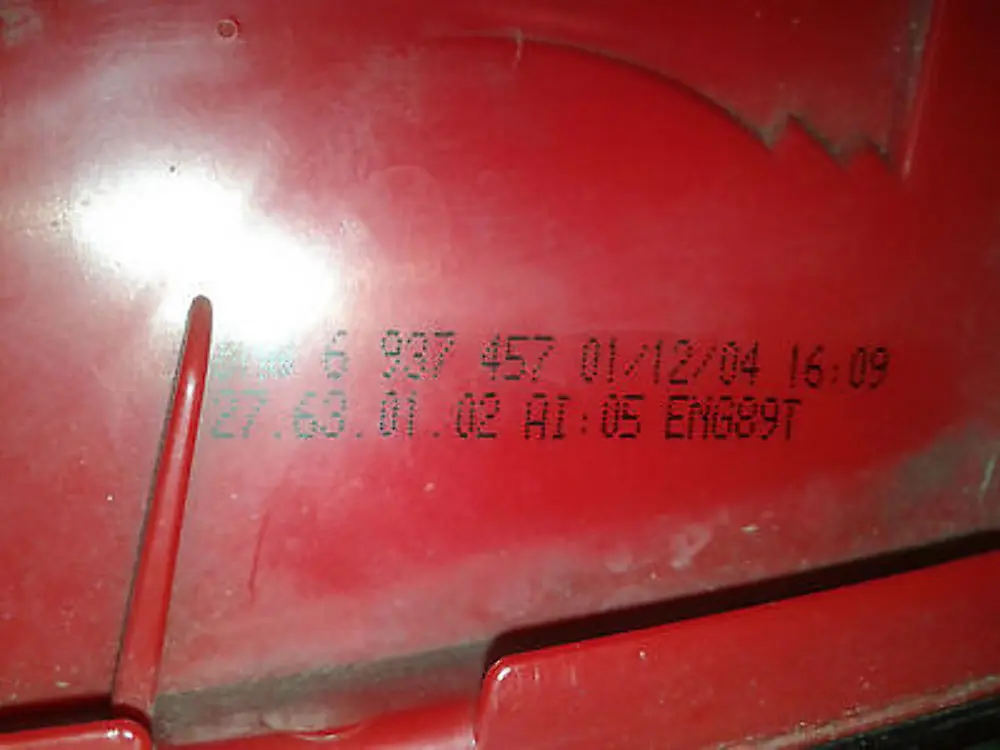 BMW 3 Series E90 Rear lamp light left N/S in the side panel in tunk lid complete - SKU 6937459-1 - Part number 63216937459
