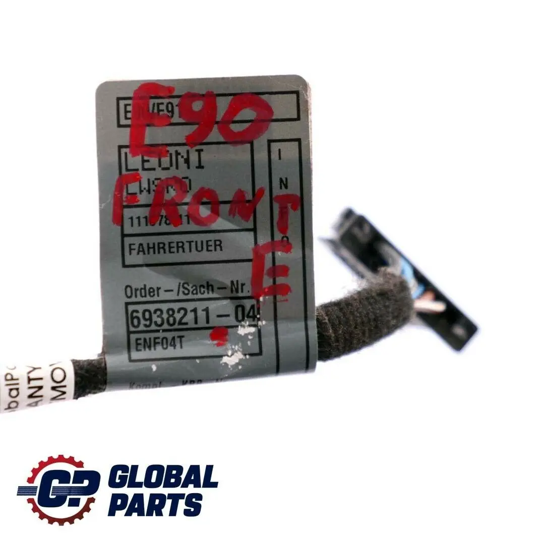 Cableado Puerta Delantera Lado Derecho Conductor para BMW E90 E91 M3 con número de pieza 6938211 BMW E90 E91 M3 Cableado Puerta Delantera Lado Derecho Conductor - SKU 6938211 - Número de pieza 6938211