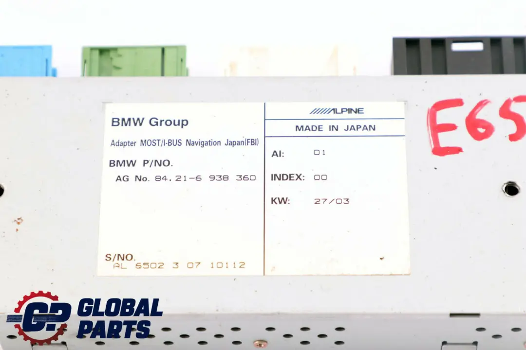 Moduł sterownik nawigacji telefonu do BMW E65 E66 E67 o numerze 6938360 BMW E65 E66 E67 Moduł sterownik nawigacji telefonu - SKU 6938360 - Numer Części 6938360