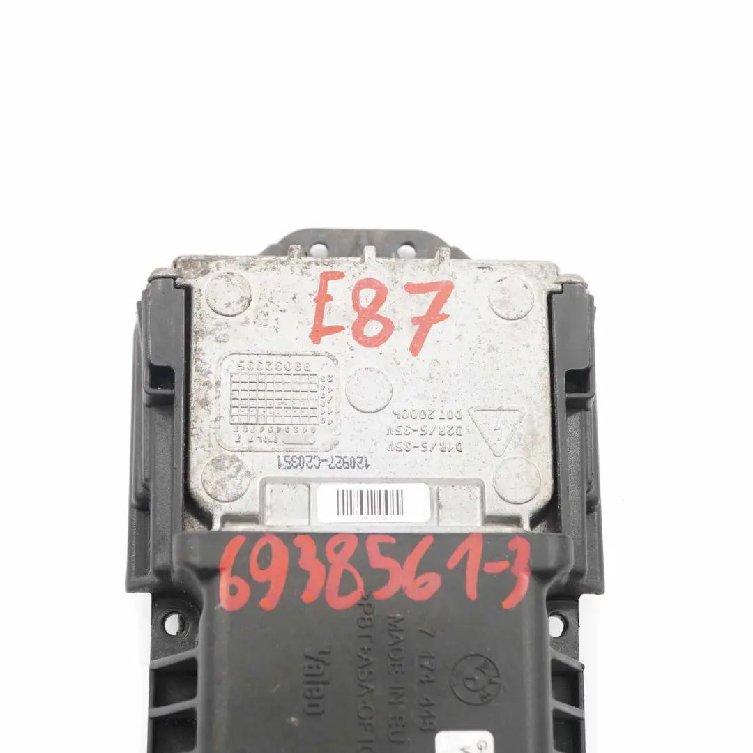 Faros Unidad de Control de Balasto Módulo Valeo 7174448 para BMW E87 Xenon con número de pieza 6938561 BMW E87 Xenon Faros Unidad de Control de Balasto Módulo Valeo 7174448 - SKU 6938561-3 - Número de pieza 6938561
