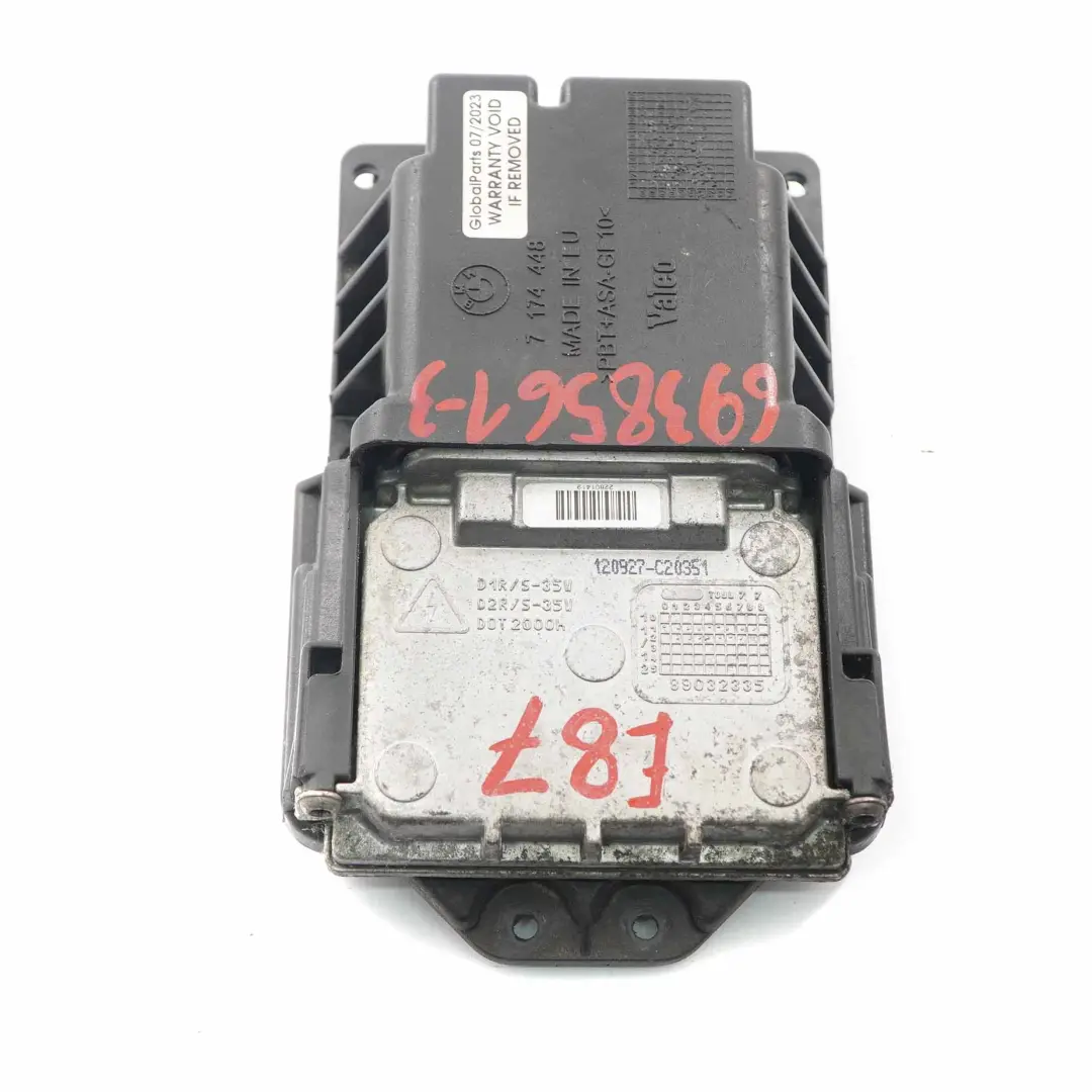 Headlight Headlamp Ballast Control Unit Module Valeo 7174448 BMW E87 Xenon - SKU 6938561-3 - Part number 6938561