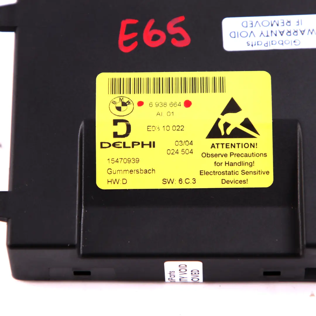 Unité De Commande Pour Console Centrale Avant pour BMW E65 E66 à propos du numéro de pièce 6919759 BMW E65 E66 Unité De Commande Pour Console Centrale Avant - SKU 6938664 - Numéro de pièce 6919759