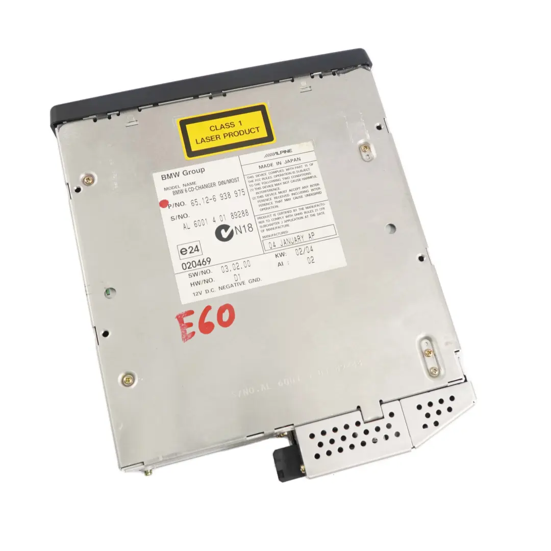 BMW 5 6 Series E60 E61 E63 E64 6-disc Compact CD Changer - SKU 6938975 - Part number 6938975