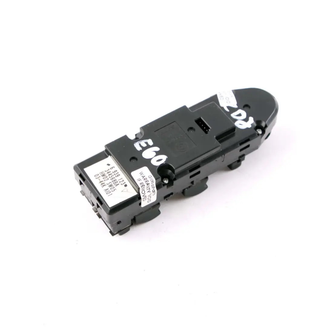 Switch Window Lifter Control Driver's Side Auto Dip Sun Blind to BMW E60 with Part number 6939123 BMW E60 Switch Window Lifter Control Driver's Side Auto Dip Sun Blind - SKU 6939123 - Part number 6939123